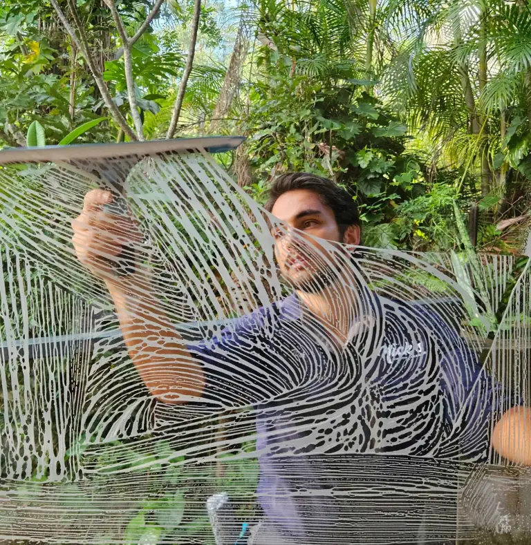 Nick cleaning windows in Brisbane